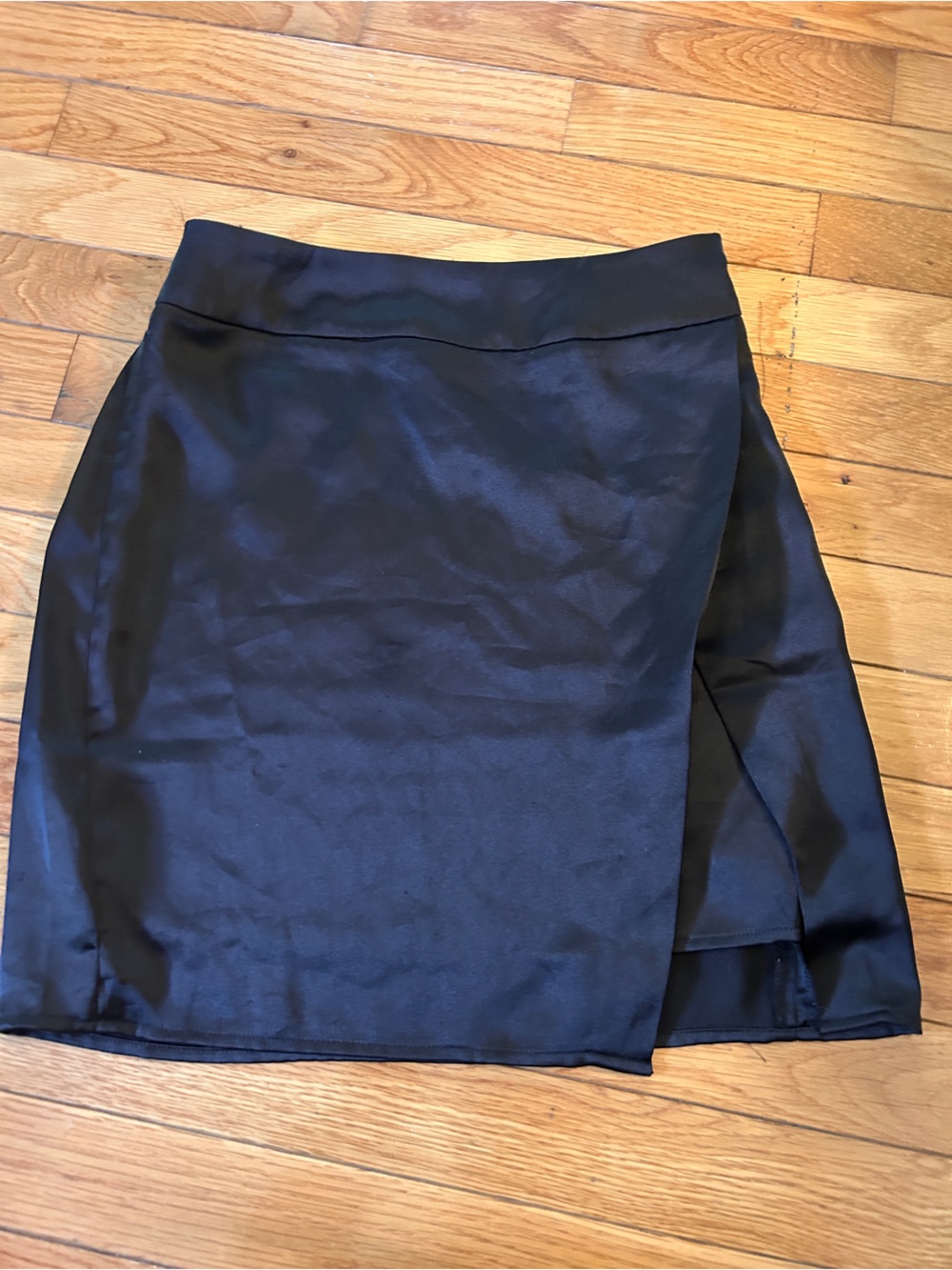 Sincerely Jules Black Satin Mini Skirt